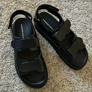 Princess Polly Rue Chunky Black Sandals